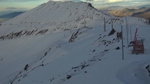 Pre season conditions at Mt Hutt today. Photo: Mt Hutt Snow Cams