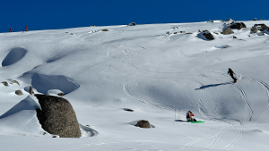 Thredbo Backcountry Guides finding softer snow on Thursday 16 July