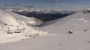 A good cover in The REmarkables this morning but stionr winds may hamper lift operations today.Photo: The REmarkables Snow Ca,s